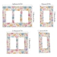 thumbnail image 2 of Yayeee Rocker Switch Wall Plate 1-Gang 4.6"x2.9" Home Decorative Outlet Cover, Cute Pastel Flowers Pattern, 2 of 6
