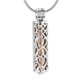 thumbnail image 1 of Collar de urna cilíndrica, joyería de recuerdo, soporte de urna de cremación con bendición vintage para Gold de plata y rosa, 1 of 9