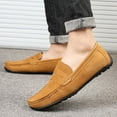 thumbnail image 6 of Men's Casual Loafers Slip On Leather Shoes Lightweight Driving Shoes Moccasins Classic Penny Loafer Flats Boat Shoes Big Size, 6 of 9