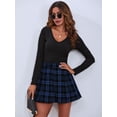 thumbnail image 6 of Women Stretch Waist Flared Pleated Skirt Casual Mini Skater Skirt, 6 of 7