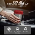 thumbnail image 3 of 18oz Travel Coffee Mug with Strap, 316 Stainless Steel Vacuum Insulated Tumbler, 2-in-1 Straw Lid, Camouflage Print, 3 of 6
