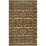 BLUENILEMILLS Modern Kaleidoscopic Indoor Area Rug Collection, Contemporary Scrolling Damask Hallway Area Rug with Durable Jute Backing, 8' x 10', Gold by Blue Nile Mills