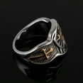 thumbnail image 3 of Mens Crusader Cross Ring Stainless Steel Templar Vintage Geometric Jewelry Durable Statement Accessory for Him, 3 of 4