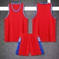 thumbnail image 5 of CYRBOKO Boys Athletic Outfit Sets, Elastic Waist Sleeveless V-neck Quick-dry Tank Top with Shorts Red Size 6-7 T, 5 of 9