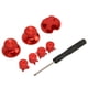 thumbnail image 4 of Botones de metal del controlador de juego reemplazo D Pad Botón de reparación del controlador de cabeza de hongo Fácil instalación Aleación de aluminio Rojo para Gamepad ANGGREK Otros, 4 of 8