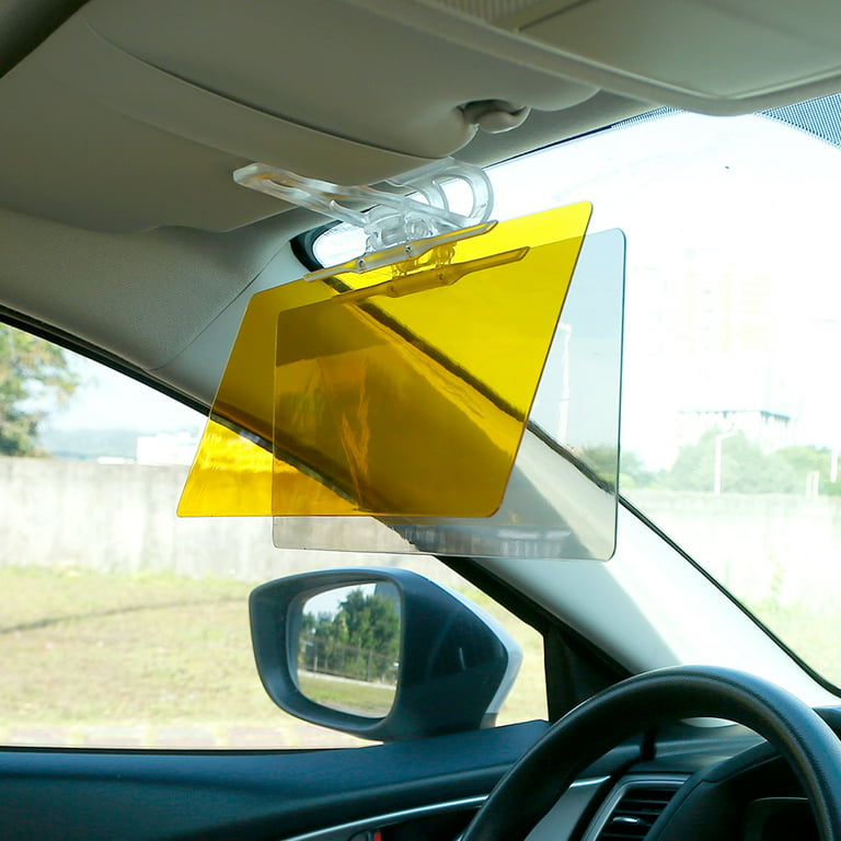 2 Pc Car Sun Visor Extender Clip On Anti Glare Night Day Safety