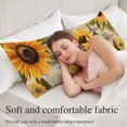 thumbnail image 6 of Sunflower Retro Long Body Pillow Cover 20x60 Inch, Farmhouse Vintage Botanical Floral Decorative Pillowcase with Zipper, Microfiber Pillow Protector, Soft Breathable Long Pillowcases for Women, 6 of 9