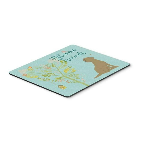 Welcome Friends Chocolate Labrador Retriever Mouse Pad - Hot Pad or Trivet