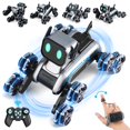 thumbnail image 1 of Auto acrobático RC Robot Dog Rasout 8WD con luces LED y música para niños de 8 a 12 años, 1 of 7