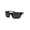 Shiny Black Black, variant on Mens Xloop Color Mirror Warp Rectangular Sport Plastic Sunglasses Shiny Black