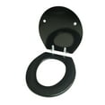 thumbnail image 3 of Dream Bath Beveled Edge Heavy Duty Round Toilet Seat with non-slip seat and quick-attach easy install hardware, MDF Black, 3 of 7