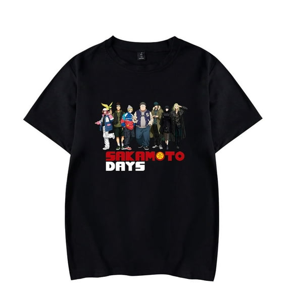 Anime sakamoto days Short Sleeve Shirt Summer Men's and Women's Casual Round Neck T-shirt Pullover
