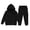 Black, variant on Girls' Hooded Sweatshirt Set - Reindeer Girls Hoodie Set Children Two Piece Outfit Long Sleeve Sweatpants Winter Clothes (White,4-5 Years)