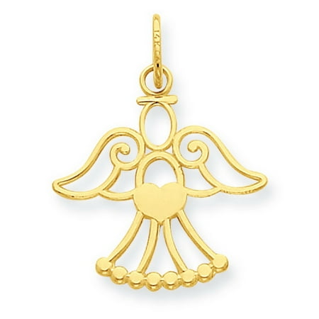 Yellow Gold Angel Charm - 14k Yellow Gold Angel Charm