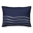 thumbnail image 2 of Creative Products Navy Wavy Lines 20 x 14 Spun Poly Pillow, 2 of 3