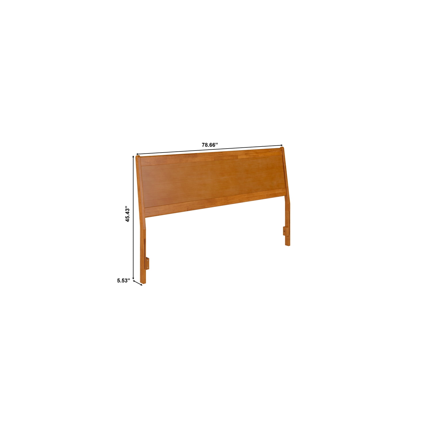 Homestock Sleek Angled Headboard Solid Wood Panel Headboard - Adjustable Height, Easy To Assemble, Bed Frame Mount-Color:Light Toffee,Size:King