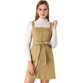 thumbnail image 3 of INSPIRE CHIC Women's Classic Adjustable Strap A-Line Overall Denim Dress, 3 of 6