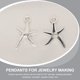 thumbnail image 1 of unbranded 300Pcs Vintage Silver Alloy Sea Star Charms for Necklace Bracelet Craft Projects, 1 of 8
