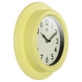 thumbnail image 4 of Infinity Instruments Retro Escape Plastic 9.75" Indoor Wall Clock with Silent Movement, Yellow, 4 of 7