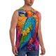 thumbnail image 2 of Balery Vibrant Parrot Splash Art Camisetas sin mangas para hombre, absorbe la humedad y protege contra el mal olor.-X-Large, 2 of 7