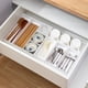thumbnail image 5 of Organizadores de cajones de plástico para cocina, caja de almacenamiento de palillos y cubiertos, 6 uds., 5 of 6