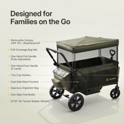 BabyVista Wagon Stroller All-Terrain for 2 Kids with Canopy, Parents Organizer, Adjustable Handlebar, Compact Foldable Baby Stroller Collapsible Toddler Stroller