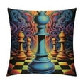 thumbnail image 2 of Nawypu Throw Pillow Cover Case Decorative Square Cushion Covers Pillowcase for Sofa Couch Bed Psychedelic Chess Chessboard Art, 2 of 7