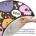 thumbnail image 3 of Coolnut Pumpkin Ghost Cartoon Christmas Tree Mats Waterproof Tree Skirt, Halloween Skull Xmas Tree Stand Tray Mat Floor Protector Pad for Holiday Party Decoration, 28.3", 3 of 6
