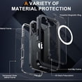 thumbnail image 2 of Étui Magnétique Conçu pour iPhone 16 Plus 6.7 Pouces Grade Militaire Robuste 360 Protection d'Écran Intégrée Compatible avec MagSafe Étui Transparente, 2 of 6