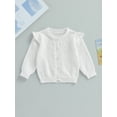 thumbnail image 2 of GXFC Toddler Girls Fall Knitted Sweater 6M 12M 18M 2T 3T Kids Girls Long Sleeve Button-down Closure Cardigan Tops Children Girls Casual Warm Autumn Winter Clothes, 2 of 8
