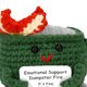 thumbnail image 3 of Apoyo Emocional Fuego de Contenedor con Tarjeta Alentadora Fuego de Contenedor de Ganchillo Positivo Lindo Bote de Basura de Ganchillo Fuego Oficina y Decoración del Hogar Regalos, 3 of 8