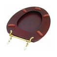thumbnail image 6 of Renovators Supply Cherry Finish Wooden Elongated Toilet Seat 17.63"x14.5" w/Brass PVD Hinges & Stabilizers, 6 of 7