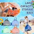thumbnail image 2 of Big Eyed Fish Tote Bag Mesh Beach Bag Large Capacity Toiletry Organizer for Swimming Pool Travel Cute Cartoon Animal Mesh Handbag for Kids and Adults, 2 of 7