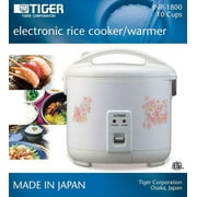 Tiger JNP-1800 10-Cup Floral White Rice Cooker & Warmer