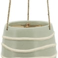 thumbnail image 2 of Sagebrook Home Ceramic 6" Hanging Planter, Green, Round, Ceramic, Contemporary, 6"H, Line, 2 of 8