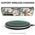 thumbnail image 4 of SaniMore for Samsung Galaxy S24 Case, Flexible TPU Magnetic Cover Support Wireless Charging Slim Flower Grass Pattern Shockproof Protective Shell for Ladies Women Girls, White Flowers, 4 of 8