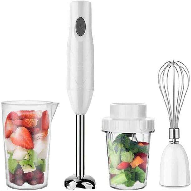 Immersion Blender Handheld, 4in1 Stick Hand Blender with Food Grinder, Container, Egg Whisk
