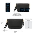 thumbnail image 4 of Bandolera EVVE con solapa pequeña, piel vegana, color negro, 4 of 6