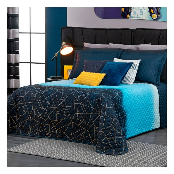 Edredón Ligero Pinsonic Doble Vista con Fundas de Almohada Esquimal (Lazuli, King Size)