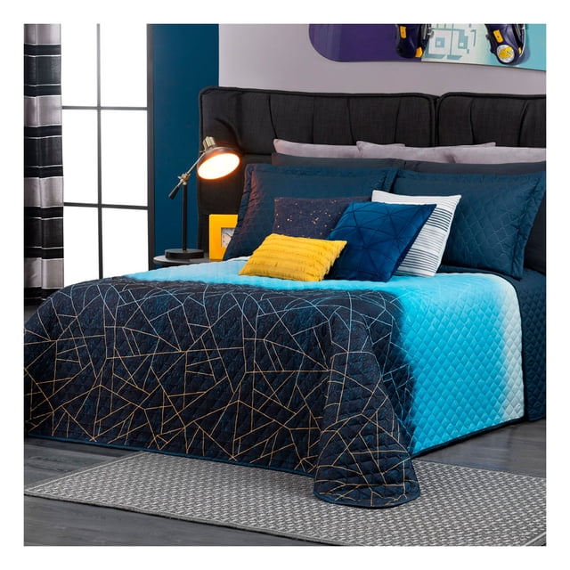 Edredón Ligero Pinsonic Doble Vista con Fundas de Almohada Esquimal (Lazuli, King Size)