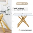 thumbnail image 2 of Modern Cross-Leg Console Table with 8mm Tempered Glass - Gold Geometric Entryway Table for Living Room & Bedroom, 45”Lx18”Wx30”H (Luxury Gold Finish), 2 of 16