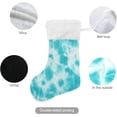 thumbnail image 3 of Tie Dye Christmas Stockings Green White Swirl Christmas Presonalized Large Stocking Sock, Set of 1 Xmas Party Winter Decor Candy Bag Family Holiday Gift, 17.7 Inch, 3 of 7