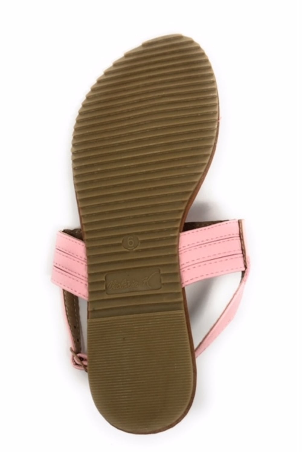 Victoria K Women's Gold Rings Metallic Sandals