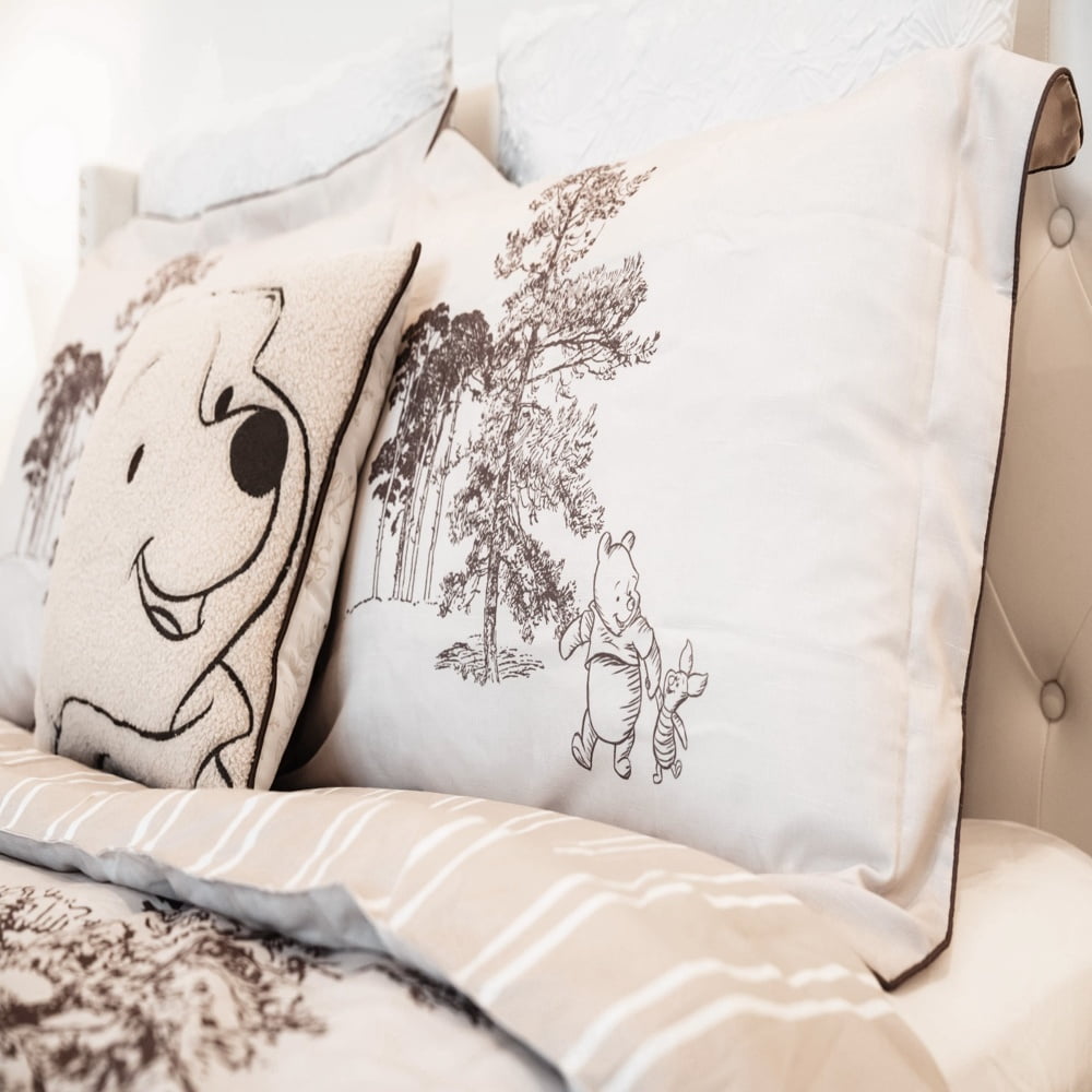 Disney Winnie The Pooh 3 Piece Khaki Comforter and Sham Bedding