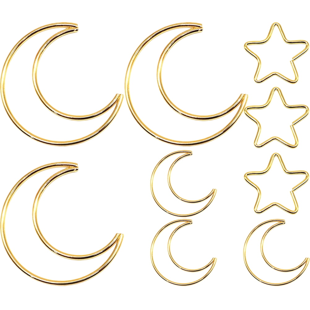 OULII Metal Craft Hoops Dream Catcher Rings Golden Iron 9Pcs Special Days