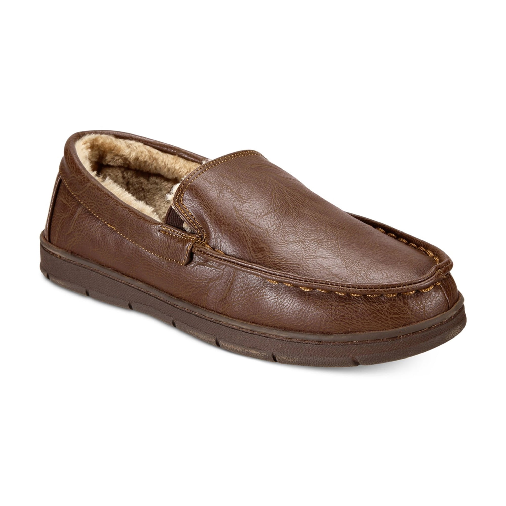 mens leather moccasin slippers