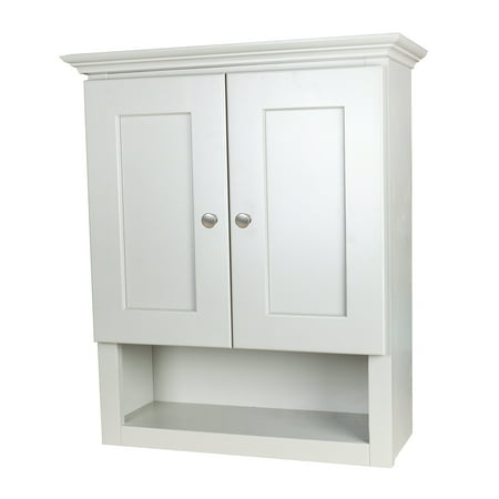 Ghi White Shaker Bathroom Wall Cabinet With 2 Shelves Walmart