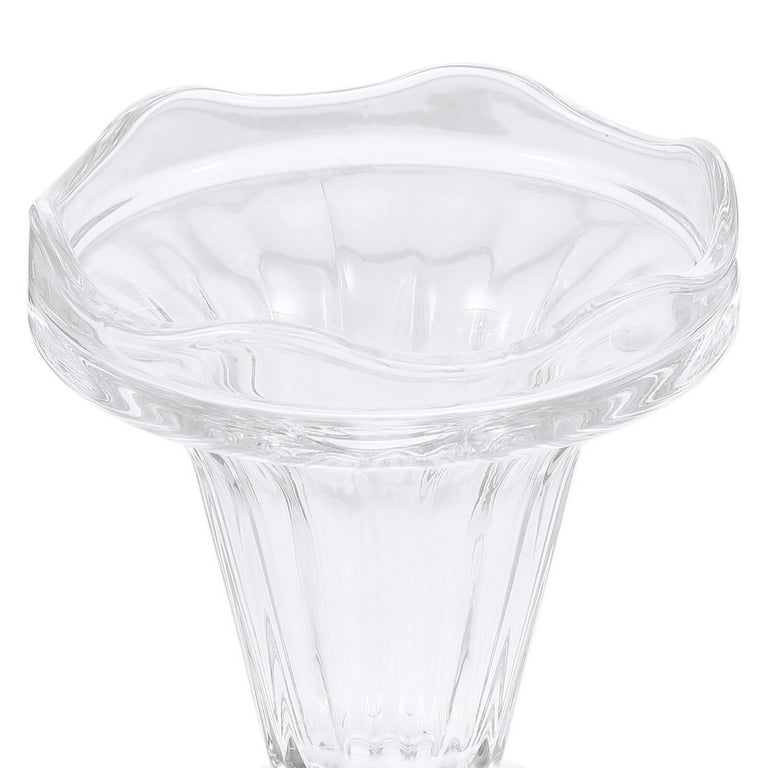 Glass Tulip Cup Clear Ice Cream Bowl Glass Footed Bowl Ice Cream Cup Glass  Dessert Bowl 