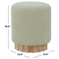 thumbnail image 3 of Safavieh Nikolas Wood Ottoman in Taupe / Natural, 3 of 6