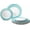 G. Imperial Aqua & Silver, variant on " OCCASIONS " 50 Plates Pack (25 Guests)-Heavyweight Wedding Party Disposable Plastic Plate Set -(25x10.5'' Dinner + 25x8'' Salad/dessert (Imperial Aqua & Silver)